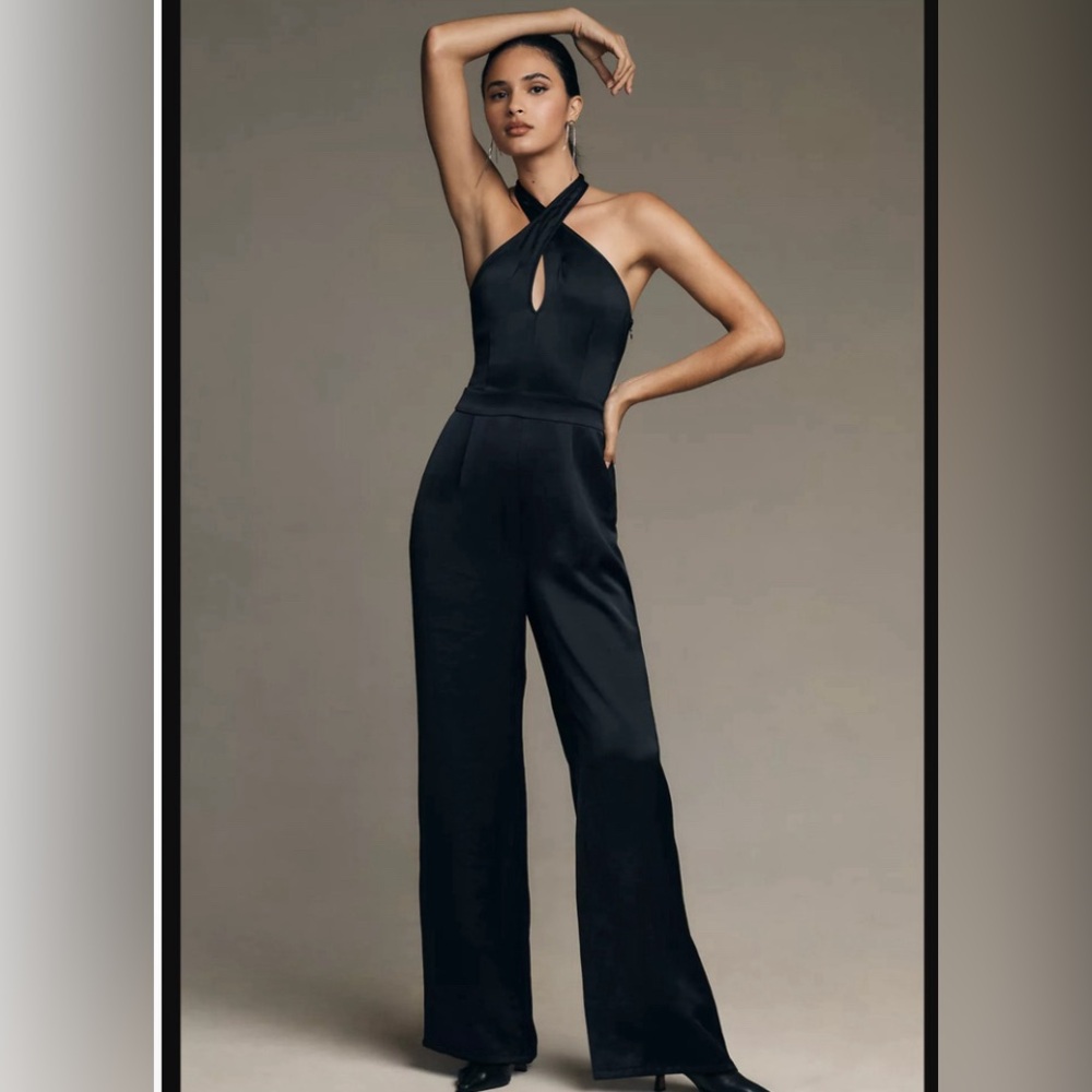 New! PAIGE Alimara Jumpsuit in Black Sz 4 $299